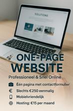 ️ Professionele One-Page Website met contactformulier – Sle, Ophalen, Zo goed als nieuw