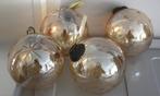 set van 4 glazen kerstballen heksen ballen met gelsepen, Diversen, Kerst, Ophalen of Verzenden, Gebruikt