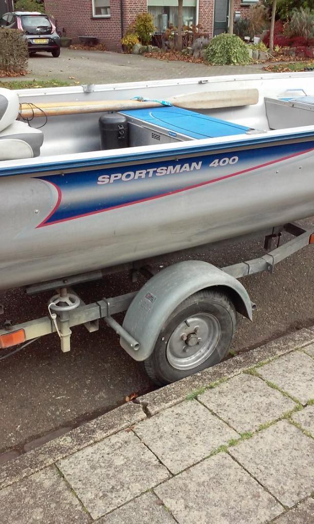 Linder Sportman 400, Watersport en Boten, Vis- en Consoleboten, Gebruikt, 10 tot 30 pk, 3 tot 6 meter, Benzine, Buitenboordmotor