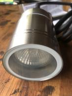 Kleine rvs tuinlamp met snoer NIEUW, Minder dan 50 watt, Staande lamp, Nieuw, Ophalen of Verzenden