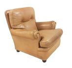 Vintage leren Poltrona Frau fauteuil, Ophalen, Gebruikt