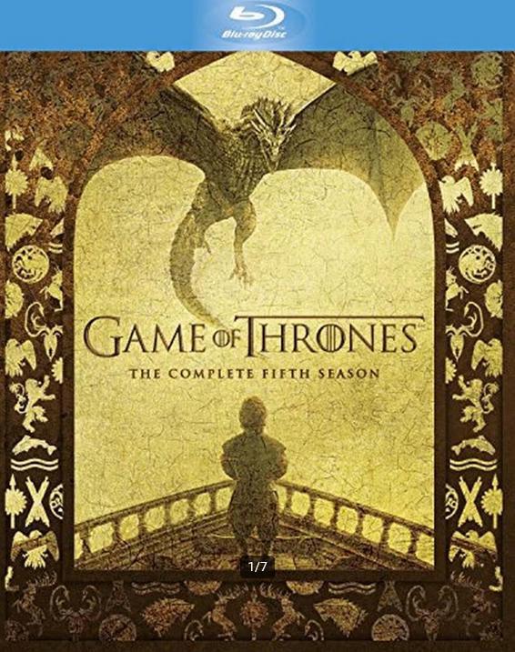 Game of Thrones - Seiz. 5 (4 BLU RAY BOX,NL Ondertit.)NIEUW!, Cd's en Dvd's, Blu-ray, Nieuw in verpakking, Tv en Series, Boxset
