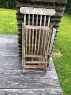 hardhouten deck chair, Gebruikt, Ophalen of Verzenden, Hout