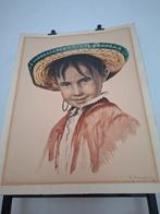 Roger Hebbelinck Auquarel José 89/100, Antiek en Kunst, Ophalen of Verzenden