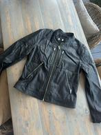 Lederen Biker Jacket - Leren Jas Kort Heren als Nieuw Maat S, Ophalen of Verzenden, Zo goed als nieuw, Zwart