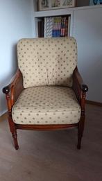 Fauteuil met rotan-webbing zijkanten., Huis en Inrichting, Ophalen, Riet of Rotan, Minder dan 75 cm, Zo goed als nieuw