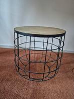 Nachtkastje / Bijzettafel Metaal en Hout, Ophalen, Minder dan 45 cm, Minder dan 55 cm, Gebruikt