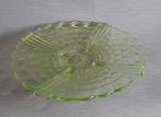 Art Deco glas glazen schaal, Anna groen Uranium glas., Antiek en Kunst, Antiek | Glas en Kristal, Ophalen of Verzenden