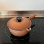 Vintage Le Creuset Gietijzeren Pan 18cm, Kookpan of Snelkookpan, Gebruikt, Ophalen of Verzenden, Gietijzer