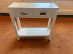 Side table wit, Huis en Inrichting, Tafels | Sidetables, 25 tot 50 cm, Gebruikt, Rechthoekig, Ophalen