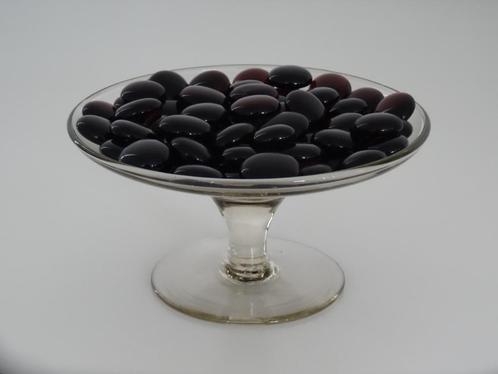 Champagnekleurig schaaltje van glas op voet en pebbles, Antiek en Kunst, Antiek | Glas en Kristal, Ophalen of Verzenden