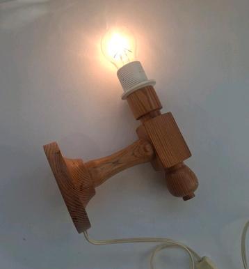 Vintage Deens Houten Wandlampje beschikbaar voor biedingen