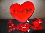 Leuk 3 delig rood Valentijn 'hart' pakket. Voor uw geliefde., Nieuw, Ophalen of Verzenden, Feestartikel, Valentijn of Romantisch