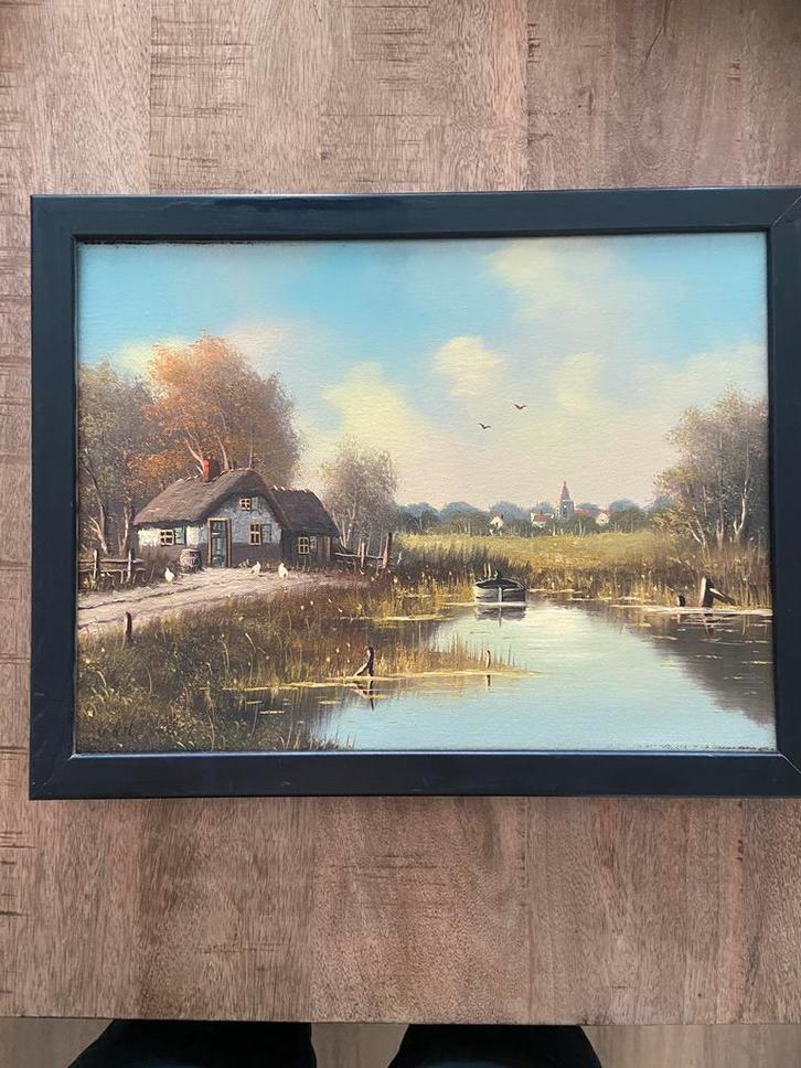 Schilderij olieverf Van Ast 30x40 cm, Antiek en Kunst, Kunst | Schilderijen | Klassiek, Ophalen of Verzenden