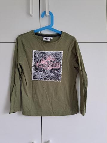 Jurassic World longsleeve pailletten - maat 122 beschikbaar voor biedingen