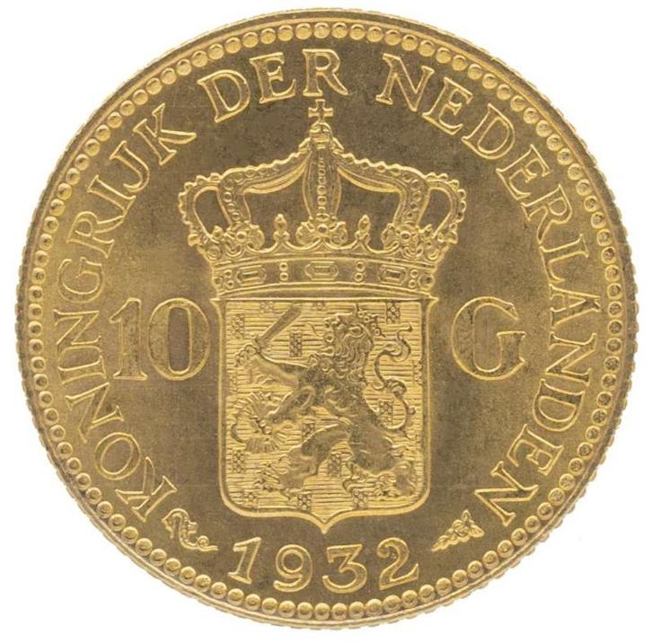 Nederland Gouden tientje van Willem 3 of Wilhelmina (Willeke, Postzegels en Munten, Edelmetalen en Baren, Goud, Ophalen of Verzenden
