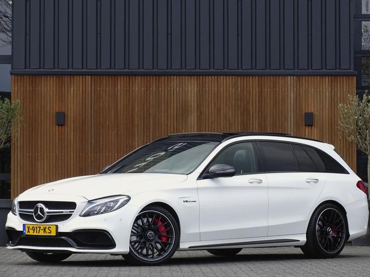 Mercedes-Benz C-klasse Estate C63 AMG S V8 bi-turbo 510PK /, Auto's, Mercedes-Benz, Bedrijf, C-Klasse, ABS, Achteruitrijcamera