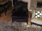 Mooie zwart fluwelen fauteuil, Huis en Inrichting, Fauteuils, Ophalen, Zo goed als nieuw, 50 tot 75 cm