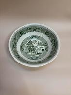 Vintage Serveerschaal groen wit Willow print, Ophalen of Verzenden