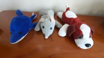 leuke knuffeltjes, 3 stuks beschikbaar voor biedingen