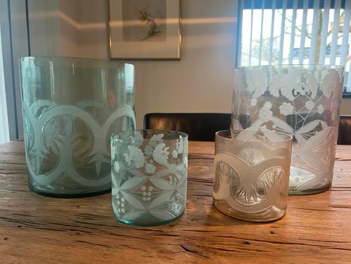 LIFESTYLE VAZEN NIEUW TWEE SETS, Huis en Inrichting, Woonaccessoires | Vazen, Nieuw, Overige kleuren, Minder dan 50 cm, Glas, Ophalen