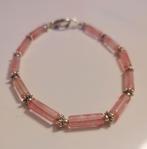 Nieuwe stenen armband roze cherry quartz, Overige materialen, Nieuw, Ophalen of Verzenden, Roze