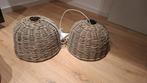 Twee rotan hanglampen, Ophalen of Verzenden, Gebruikt