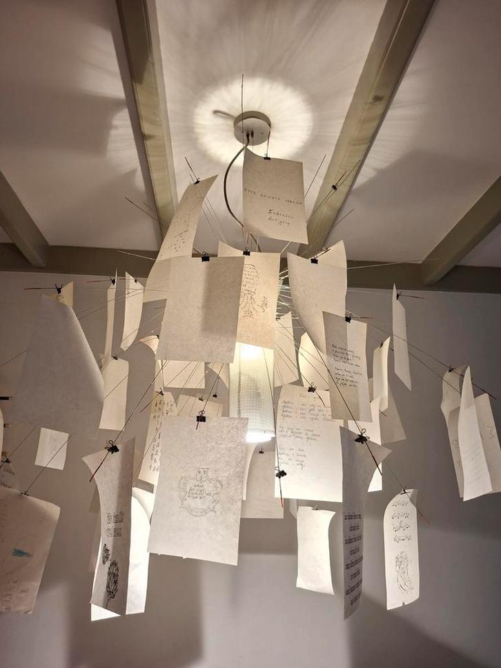 Ingo Maurer Zettel'z A5 Hanglamp, Huis en Inrichting, Lampen | Hanglampen, Gebruikt, 50 tot 75 cm, Metaal, Ophalen of Verzenden