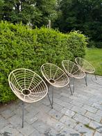 4 kuipstoelen kunst riet, Ophalen of Verzenden, Zo goed als nieuw, Kunststof