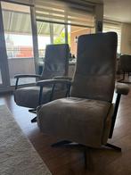 2 leren stoelen verstelbaar op accu, Huis en Inrichting, Fauteuils, Ophalen, Zo goed als nieuw