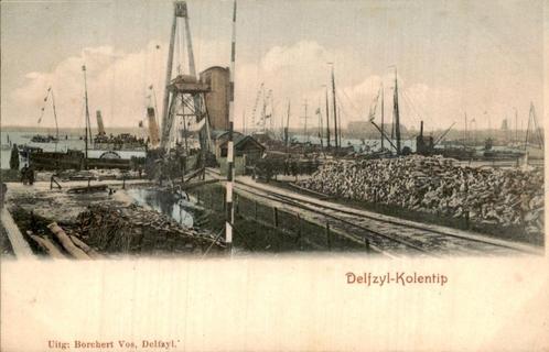 Delfzijl - Kolentip, Verzamelen, Ansichtkaarten | Nederland, Ongelopen, Groningen, Voor 1920, Ophalen of Verzenden