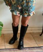 STEVE MADDEN GALIA zwart leren kniehoogte laarzen maat 38, Ophalen of Verzenden, Zo goed als nieuw, Zwart, Hoge laarzen