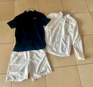 Nike shirt, short en trainingsjack + Head short Peakz padel beschikbaar voor biedingen