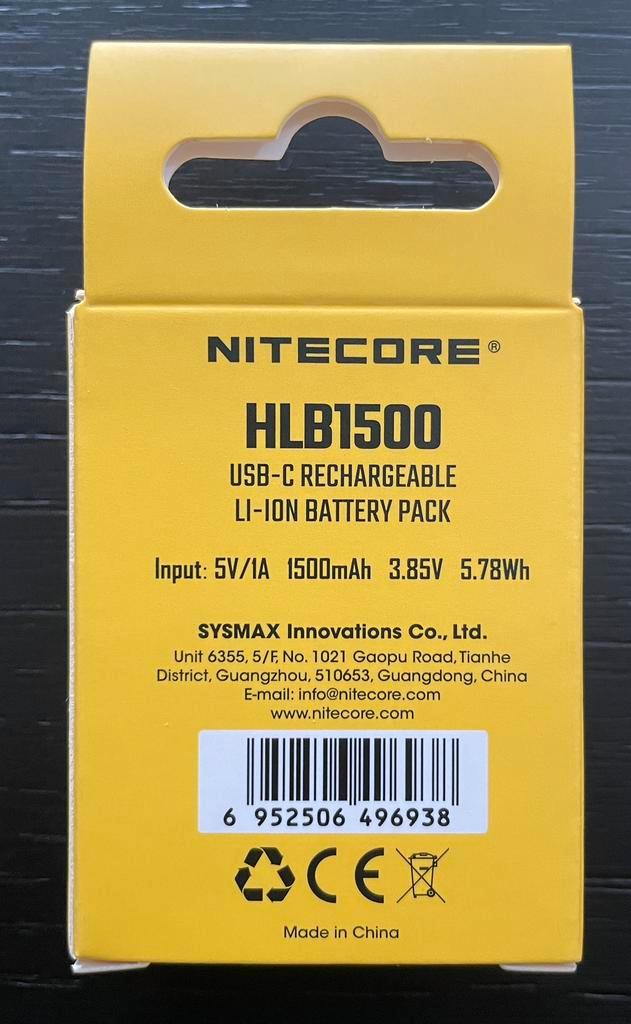 Nitecore HLB1500 USB Li-ion Batterijpack 1500mAh, Audio, Tv en Foto, Accu's en Batterijen, Nieuw, Oplaadbaar, Ophalen of Verzenden