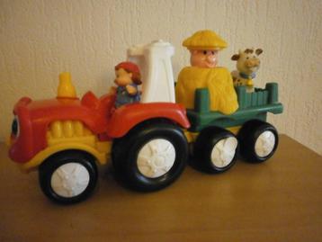 Little people tractor met geluid met boer, varken en koe. beschikbaar voor biedingen