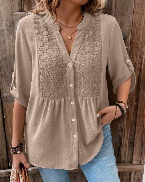 Top Merel Kaki (44 tm 54) ** NIEUW **, Kleding | Dames, Grote Maten, Nieuw, Shirt of Top, Beige, Verzenden