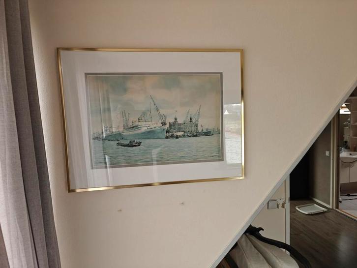 3 Litho's H. Bosboom - Rotterdamse Haven, Antiek en Kunst, Kunst | Tekeningen en Foto's, Ophalen