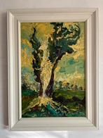 Schilderij olieverf op doek. Prachtig pasteus werk Langeweg, Ophalen of Verzenden