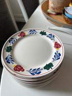 10 Ontbijtbordjes met Boerenbont Rand, Huis en Inrichting, Keuken | Servies, Nieuw, Ophalen of Verzenden, Bord(en), Aardewerk