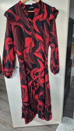 Lange jurk Norah rood met zwart maat 44, Maat 42/44 (L), Ophalen of Verzenden, Zo goed als nieuw, Rood
