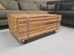 Actie! Salontafel Met wielen | Teak | Nu 99,-, Huis en Inrichting, Tafels | Salontafels, 50 tot 100 cm, Minder dan 50 cm, Nieuw