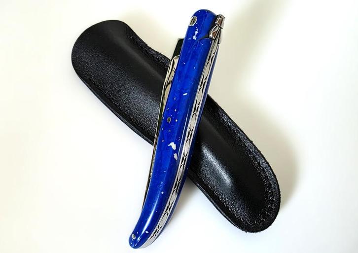 Laguiole Mes Zakmes MICKAEL GINISTY Lapis Lazuli 12/22cm, Verzamelen, Militaria | Algemeen, Landmacht, Mes of Dolk, Overige gebieden