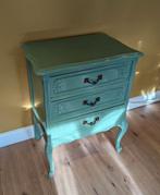 Brocante Ladekastje in olijfgroen, Ophalen, 50 tot 100 cm, Zo goed als nieuw, Minder dan 100 cm