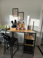 Bar te koop met /barkrukken bieden mag, Huis en Inrichting, Barkrukken, 2 krukken, Ophalen of Verzenden, Zo goed als nieuw, 60 tot 90 cm