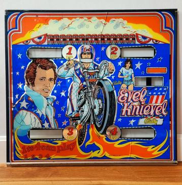 Evel Knievel Backglas beschikbaar voor biedingen
