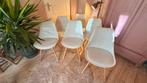 6 eetkamerstoelen (zgan), Huis en Inrichting, Ophalen, Kunststof, Wit, Zo goed als nieuw