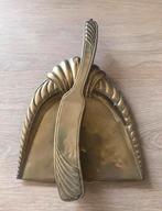 Antiek geel koperen veger en blik, Antiek en Kunst, Ophalen of Verzenden