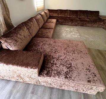 XXL Velvet Hoekbank beschikbaar voor biedingen