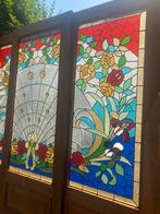 set deuren in loodglas, Ophalen of Verzenden, Glas in lood, 160 cm of meer