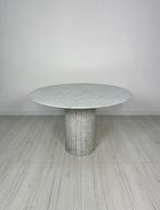 Vintage Retro Design Marmer Eettafel Rond Mid-Century, 100 tot 150 cm, 100 tot 150 cm, Rond, Gebruikt